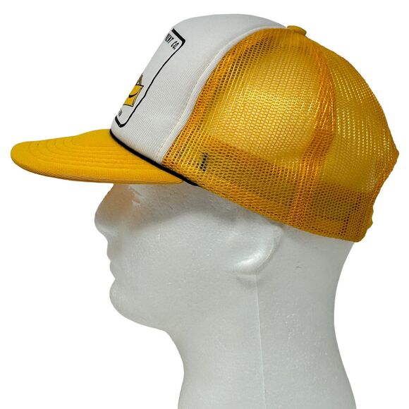Vintage Desert Equipment Co Trucker Hat Baseball Cap Bulldozer 90s Mesh Yellow - Picture 6 of 9